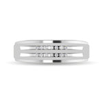 10K White Gold Diamond 1/10 Ct.tw Mens Ring