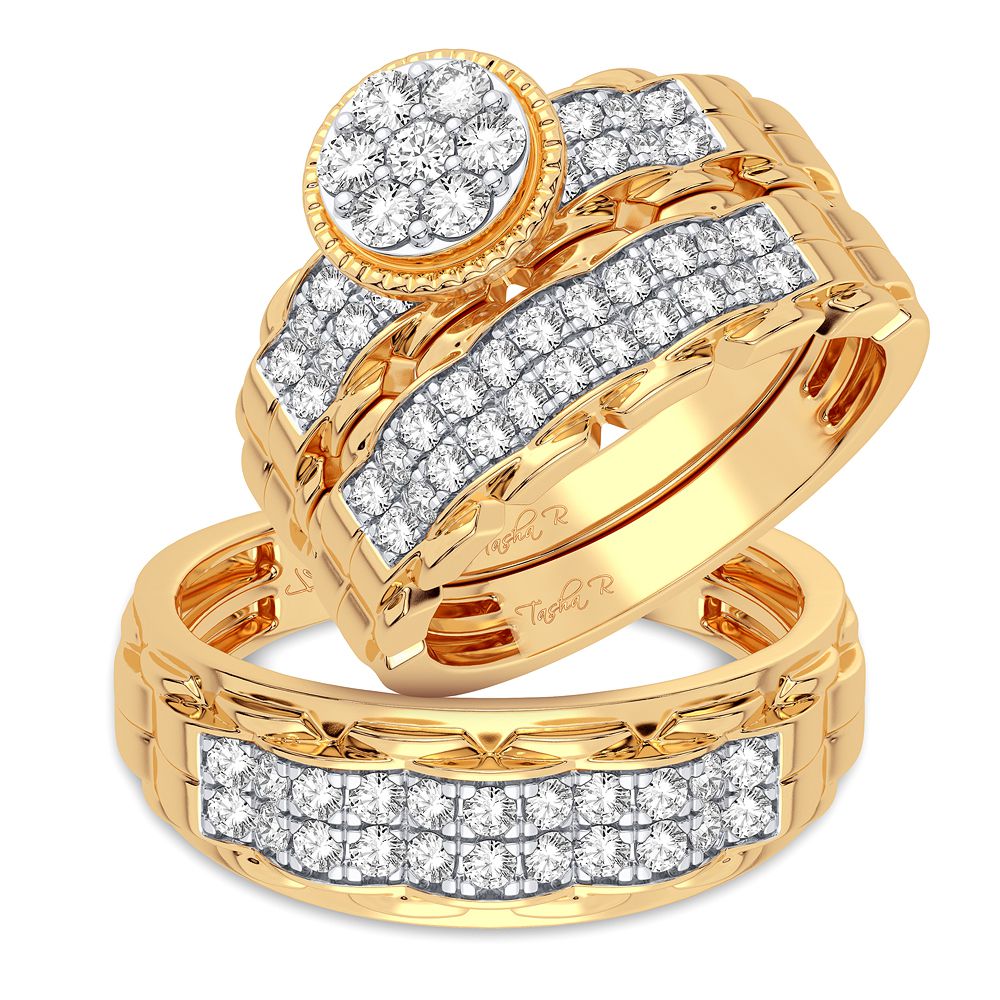 14K 1.00CT DIAMOND TRIO SET - Picasso Gold & Diamond Jewelry