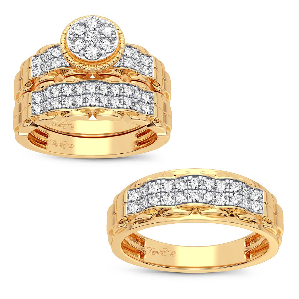 14K 1.00CT DIAMOND TRIO SET - Picasso Gold & Diamond Jewelry