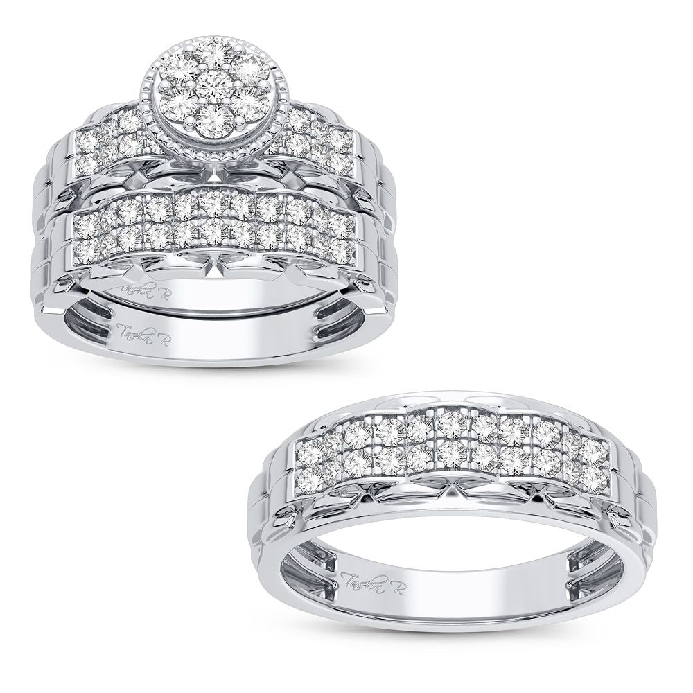 14K 1.00CT DIAMOND TRIO SET - Picasso Gold & Diamond Jewelry
