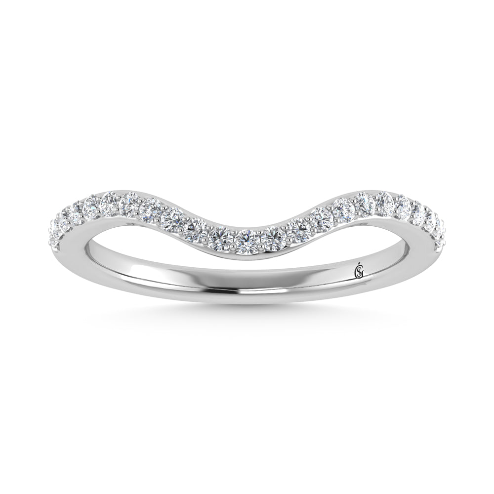 14K White Gold 1/6 Ct.Tw. Diamond Fashion Band