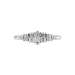 Diamond 1/4 Ct.Tw. Round and Baguette Fashion Ring in 10K White Gold