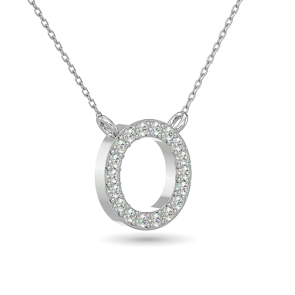 10KT WHITE GOLD 1/12CT.TW DIAMOND PENDANT