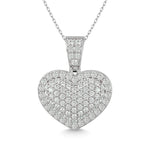 Diamond 1 Ct.tw Heart Pendant in 10K White Gold