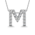 Diamond 1/6 Ct.Tw. Letter M Pendant in 14K White Gold