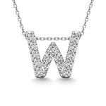 Diamond 1/6 Ct.Tw. Letter W Pendant in 14K White Gold