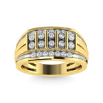 Diamond 1/2 Ct.Tw. Mens Fashion Ring in 10K Yellow Gold