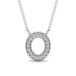 Diamond 1/20 Ct.Tw. Letter O Pendant in 10K White Gold
