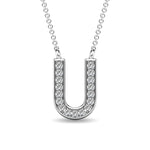 Diamond 1/20 Ct.Tw. Letter U Pendant in 10K White Gold