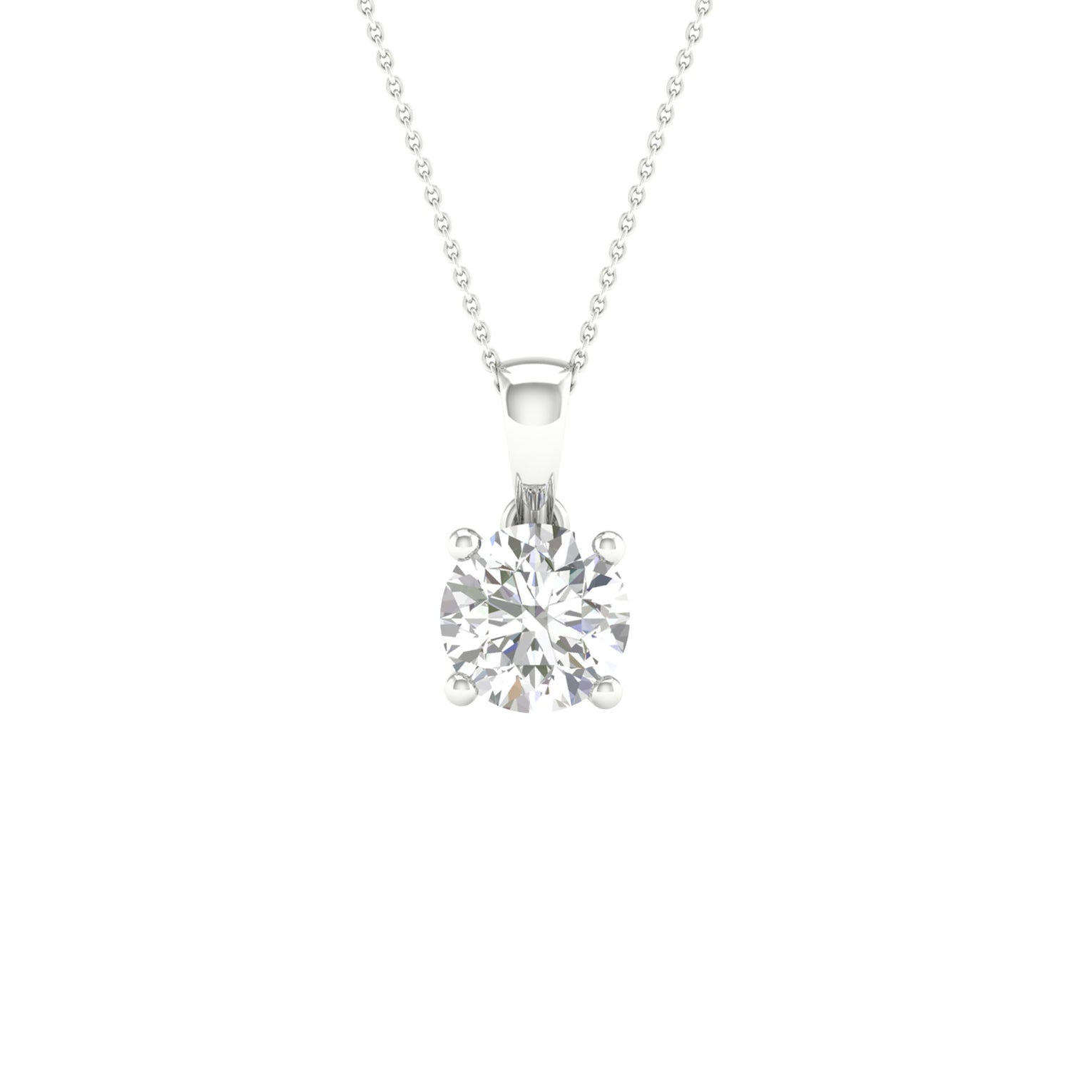 14K 1.00CT Certified Lab Grown Diamond Pendant ( IGI Certified ) - Picasso Gold & Diamond Jewelry