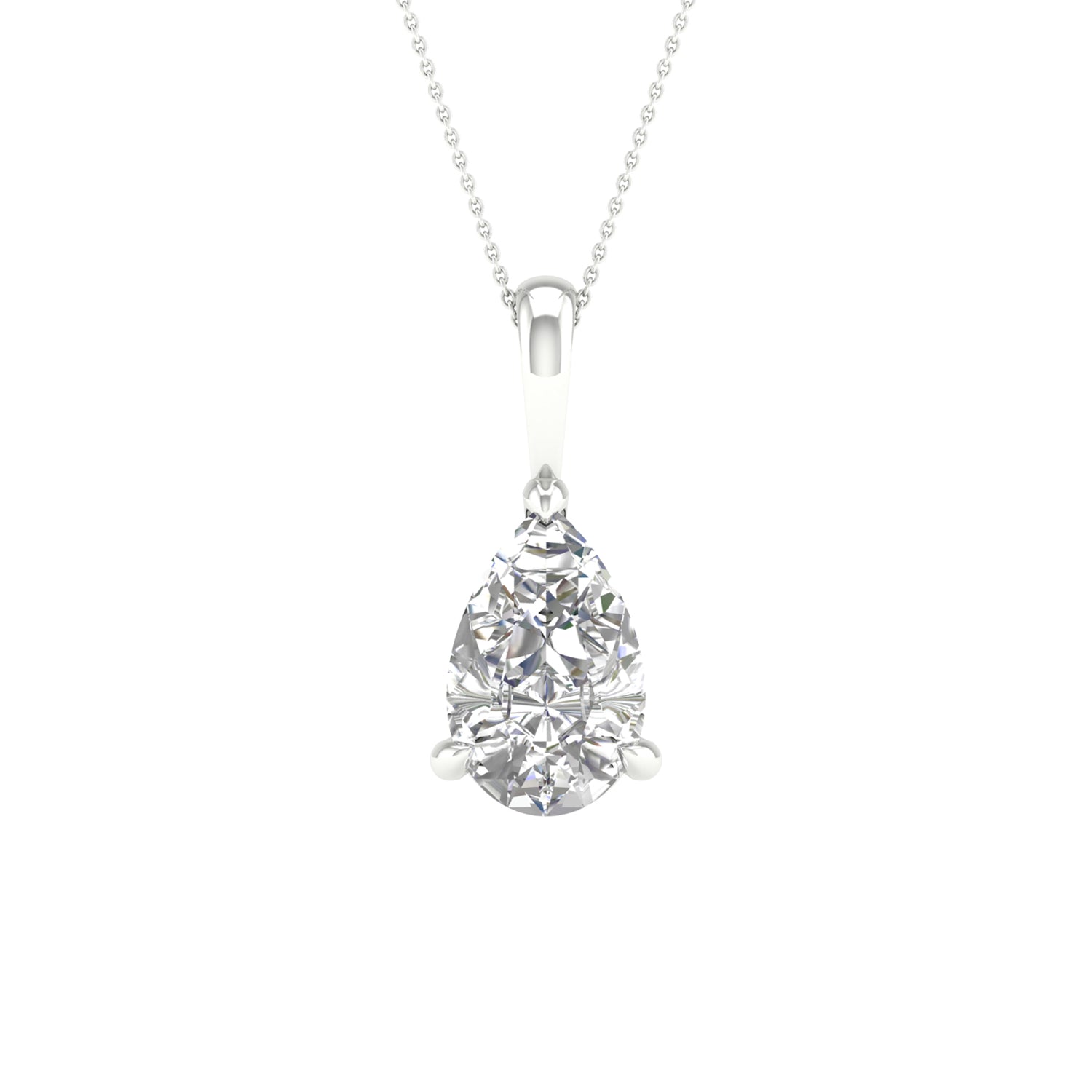 14K 1.00CT Certified Lab Grown Diamond Pendant ( IGI Certified ) - Picasso Gold & Diamond Jewelry