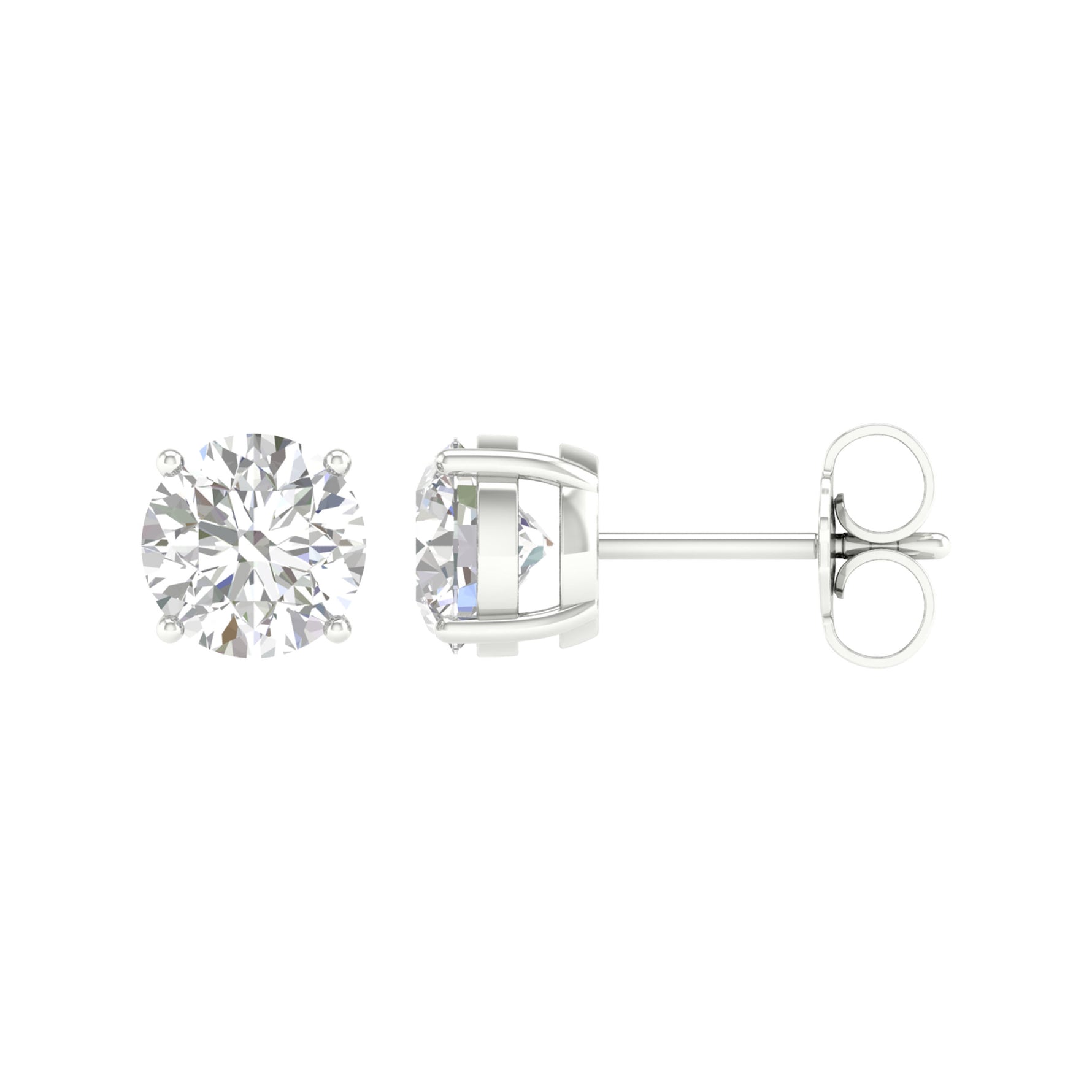 14K 2.00CT Certified Lab Grown Diamond Earrings ( IGI Certified ) - Picasso Gold & Diamond Jewelry