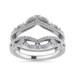 Diamond 1/3 Ct.Tw. Guard Ring in 14K White Gold