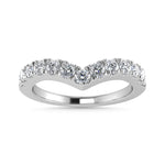 Diamond 1/2 Ct.Tw. Chevron Band in 10K White Gold
