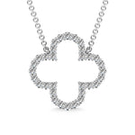 Diamond 1/3 Ct.Tw. Clover Pendant in 10K White Gold