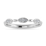 Diamond 1/20 Ct.Tw. Stack Band in 10K White Gold