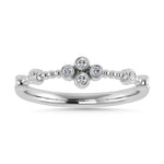 Diamond 1/10 Ct.Tw. Stack Band in 10K White Gold