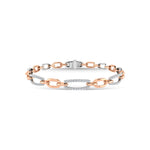 10K Two Tone Diamond 5/8 Ct.Tw. Fashion Bracelet
