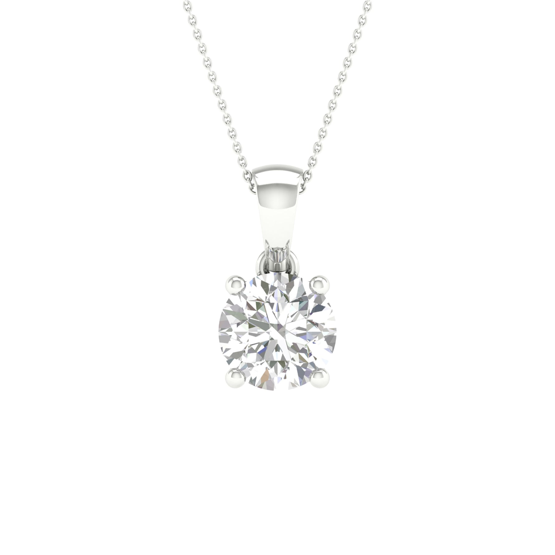14K 2.00CT Certified Lab Grown Diamond Pendant ( IGI Certified ) - Picasso Gold & Diamond Jewelry