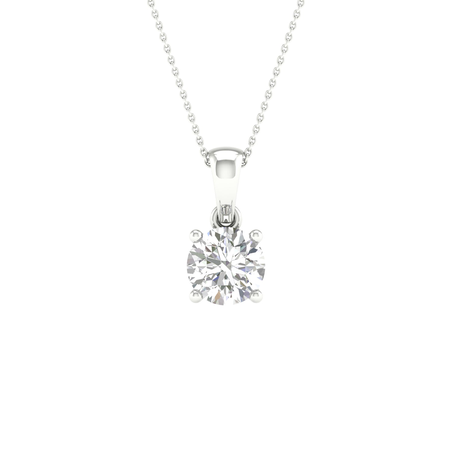 14K 1.00CT Certified Lab Grown Diamond Pendant ( IGI Certified ) - Picasso Gold & Diamond Jewelry