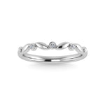 10K White Gold Diamond 1/20 Ct.Tw. Stackable Ring
