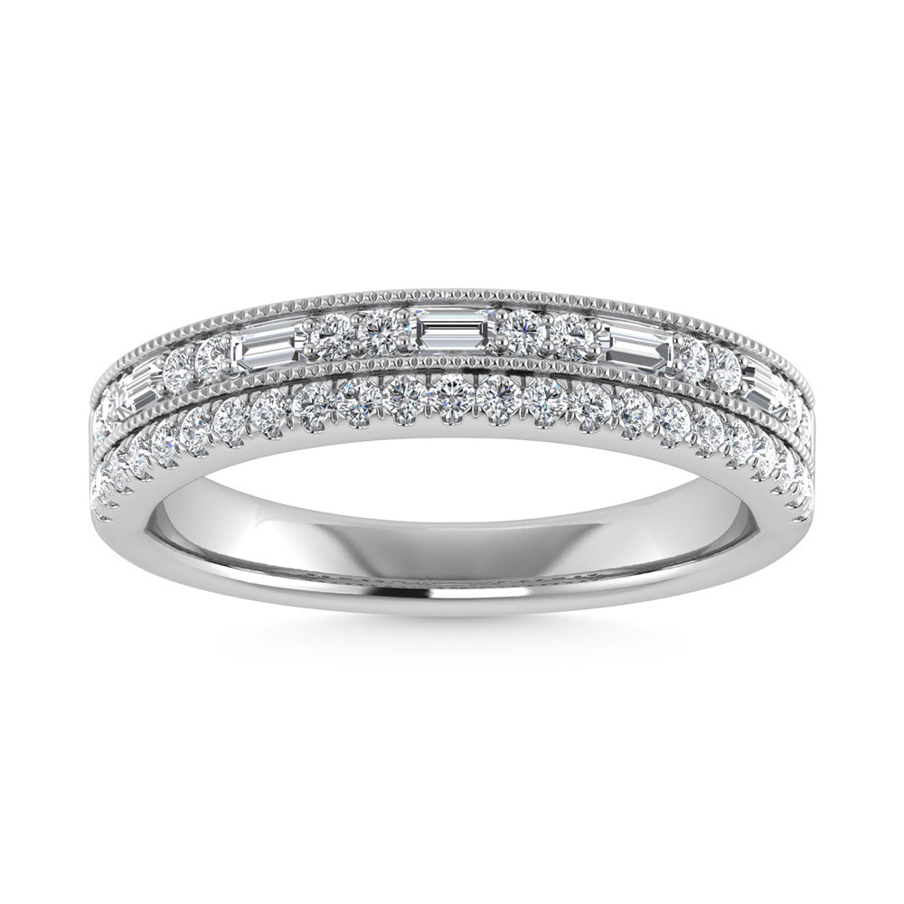 14K White Gold Diamond 1/3 Ct.Tw. Stackable Band