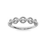 14K White Gold Diamond 1/6 Ct.Tw. Stackable Ring