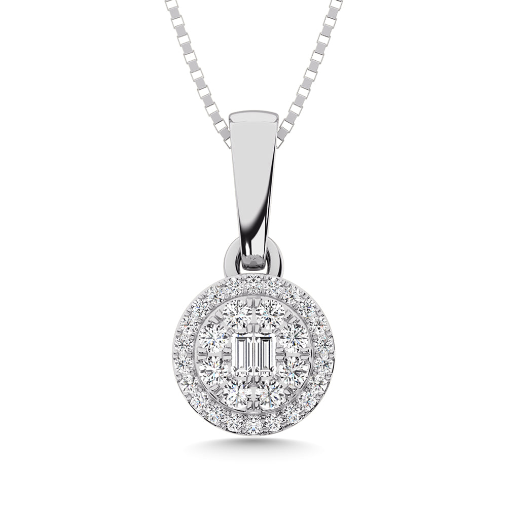 14K White Gold Diamond 1/6 Ct.Tw. Fashion Pendant