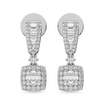 14K White Gold Diamond 5/8 Ct.Tw. Fashion Earrings