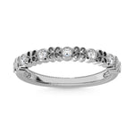14K White Gold Diamond  1/6 Ct.Tw. Stack Band