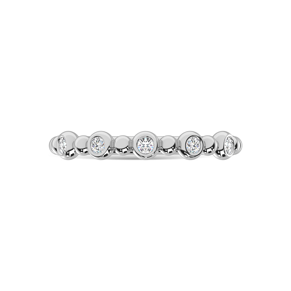 14K White Gold Diamond 1/6 Ct.Tw. Stackable Band
