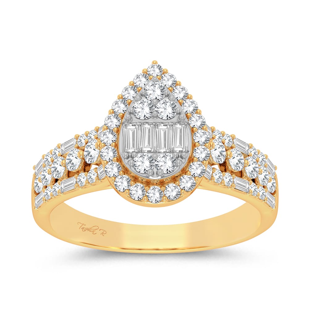 14K 0.75ct Engagement Ring - Picasso Gold & Diamond Jewelry