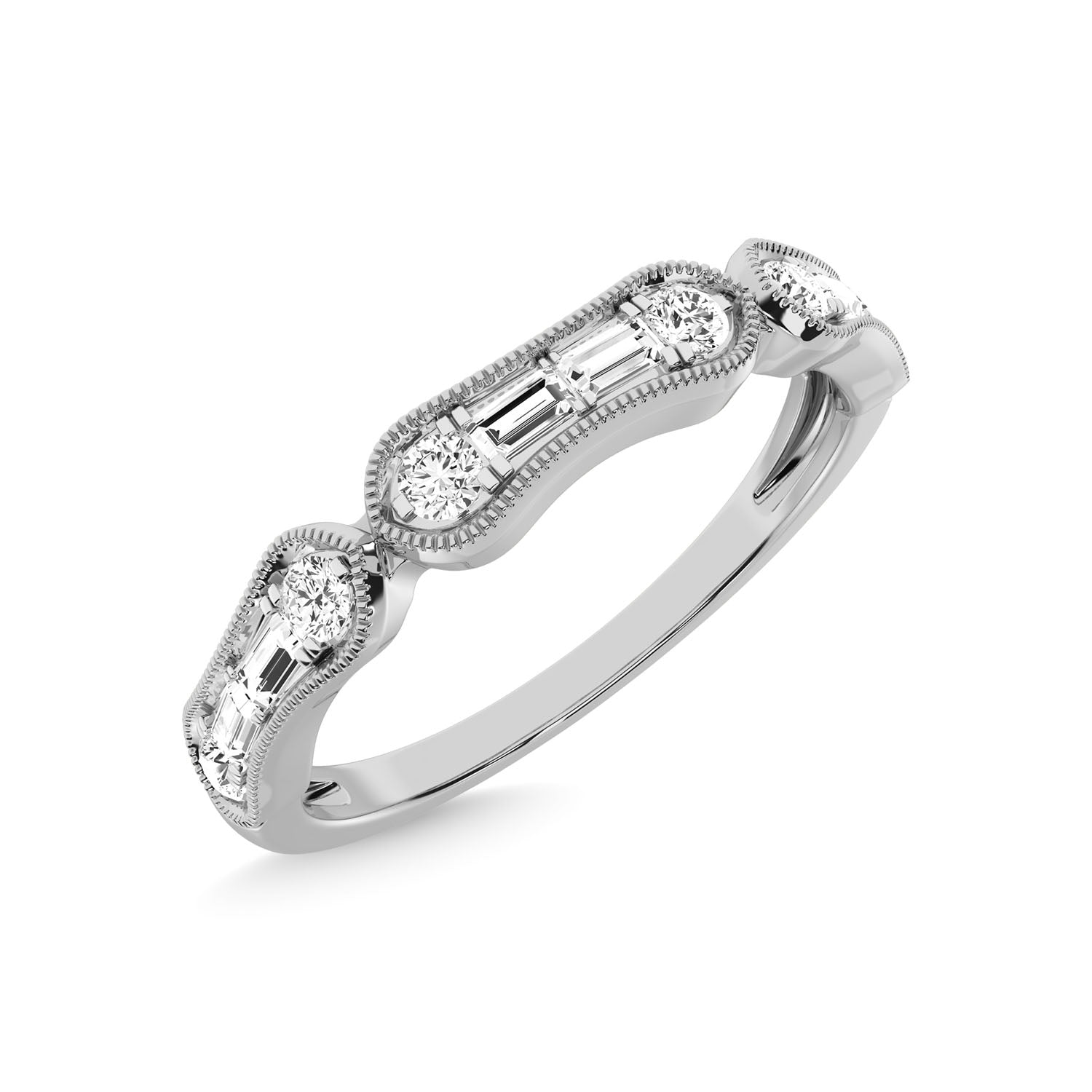 14K White Gold Diamond 1/4 Ct.Tw. Anniversary Ring