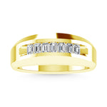 14K Yellow Gold Diamond 5/8 Ct.Tw. Mens Wedding Band