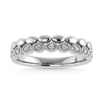 14K White Gold Diamond 1/20 Ct.Tw. Stackable Band