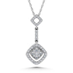 14K White Gold Diamond 1/4.Ct. Tw. Fashion Pendant