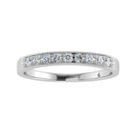 14K White Gold Diamond 1/4.Ct. Tw. Mens Machine Band