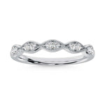 14K White Gold Diamond 1/6 Ct. Tw. Stackable Band