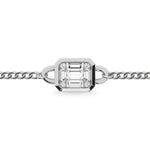 14K White Gold Diamond 1/6 Ct.Tw. Cuban Bracelet