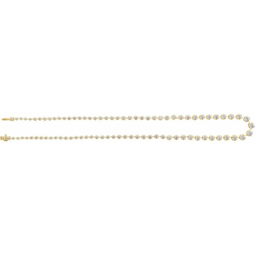14K Yellow Gold 6 3/4 CTW Lab-Grown Diamond Line Necklace - Picasso Gold & Diamond Jewelry