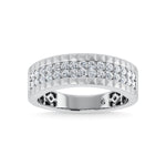 14K White Gold Diamond 1/2 Ct.Tw. Mens Band