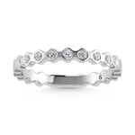 14K White Gold Diamond 1/10 Ct.Tw. Stackable Band