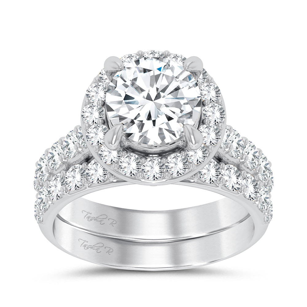 14K 5.00CT Certified Lab Grown Diamond Bridal Ring - Picasso Gold & Diamond Jewelry