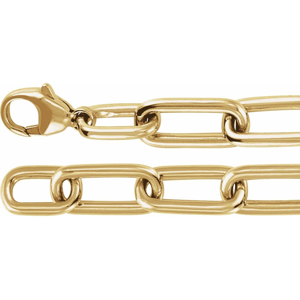 14K Yellow Gold 1.50 CTW Lab-Grown Diamond Paperclip Bracelet | VS Clarity F+ Color | 7”