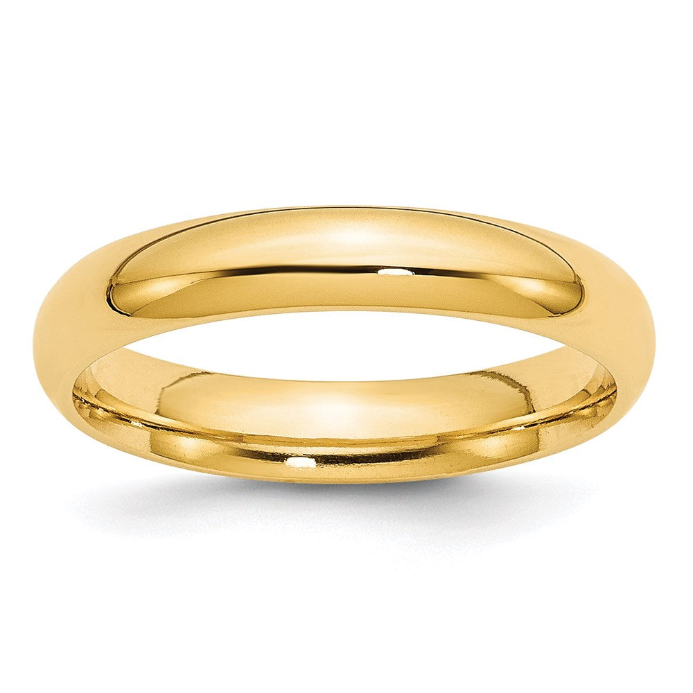 14K Yellow Gold 4mm Comfort Fit Wedding Band – Classic Standard Weight