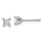 14kw .25ctw VS DEF Lab Grown Princess Diamond 4 Prong Earrings