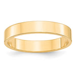 14K Yellow Gold 4mm Lightweight Flat Wedding Band