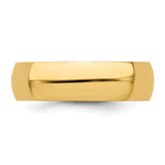14K Yellow Gold 6mm Half-Round Wedding Band