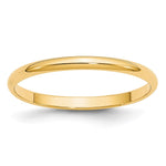 14KY 2mm LTW Half Round Band Size 9.5
