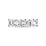 14K White Gold Lab Grown Diamond 2 7/8 Ct.Tw. Emerald Shape Half Way Eternity Band